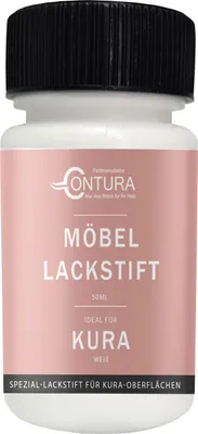 Produktbild von Contura 50ml. Möbel Lackstift passend für KURA Weiß Regal Reparaturstift Lackfarbe