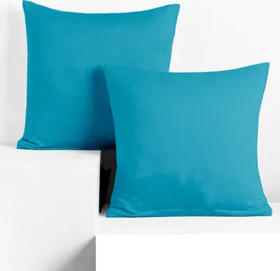 Produktbild von 2 Kissenbezüge Jersey Baumwolle Reißverschluss marine - 20 x 145 cm