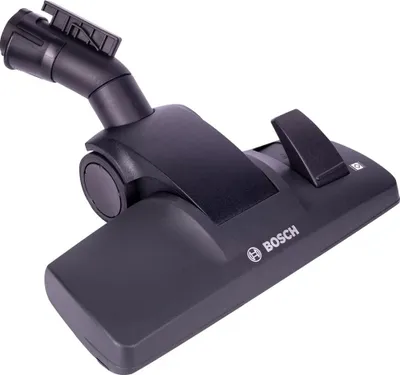 A black vacuum cleaner floor head with the Bosch logo is shown against a white background.