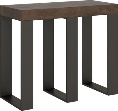 Zdjęcie produktu dla ITAMOBY - Konsola rozkładana 90x40/300 cm Sintesi Orzech rama w kolorze Antracytu