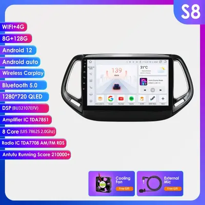 Zdjęcie produktu dla System nawigacji i odtwarzacz multimedialny z ekranem dotykowym, wyposażony w Bluetooth i możliwość integracji ze smartfonem, przeznaczony do samochodów typu SUV