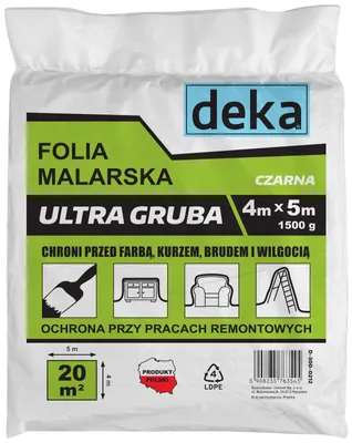 Produktbild von Ultra-Dicke Schwarze Malerfolie 4 × 5 M, 1500 G – D-300-0212