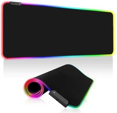 Produktbild von Gaming-Mauspad XXL, 800 x 300 mm - RGB-Beleuchtung - wasserdicht und rutschfest - ideal für Gamer - Luxento