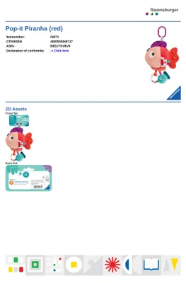 Produktbild von Pop-it Piranha (rot) Ravensburger 04871