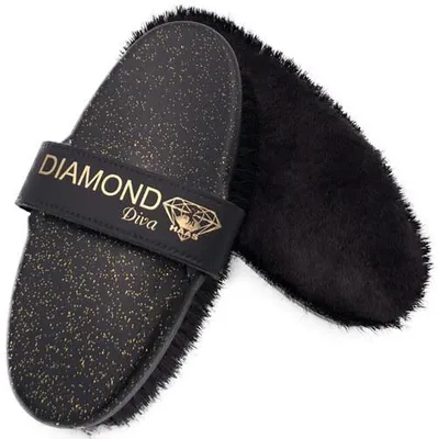 Image de Brosse à reluire Diva Diamond Haas Brosse à cardes en peau d'agneau
