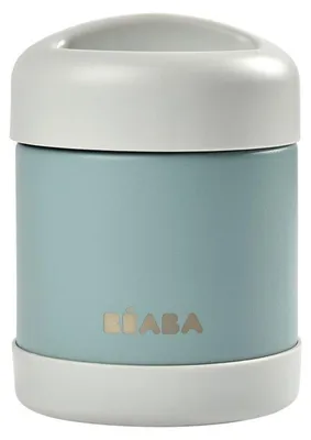 Image de Beaba Récipient-portion en acier inoxydable (gris clair/vert eucalyptus) ; 912907