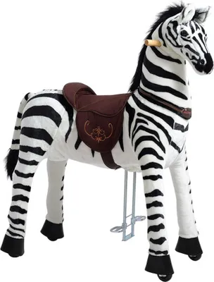 Produktbild von Ponnie Mechanisches Pferd auf Rollen Dixi Zebra XL PRO