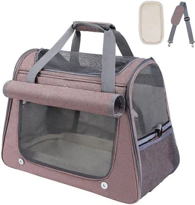 Productafbeelding van Opvouwbare Transporttas voor Katten en Kleine Honden, Honden- en Kattentransportbox, Draagbare Dierentas, Ideaal voor Reizen en Auto, 45