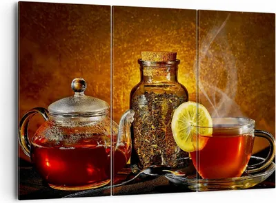 Produktbild von Bild auf Leinwand - Leinwandbild - Asien tee geschmack gesundheit - 165x110cm - Wand Bild - Wanddeko - Leinwanddruck - Bilder - Kunstdruck - Leinwand bilder - Wandkunst - CE165x110-2434