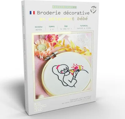 Produktbild von DIY-Box - Dekorative Stickerei - Warten auf Baby