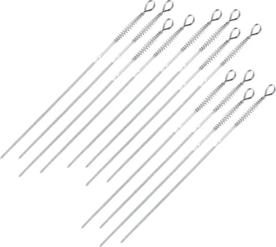 Produktbild von com-four® 12x Schaschlikspieße aus Edelstahl - 42 cm Lange Fleischspieße - Premium Gemüsespieße im Set