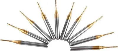 Obrázok produktu pre Vrtáky na suché vŕtanie s titánovým povlakom z karbidu volfrámu – 3,175 mm x 1 mm