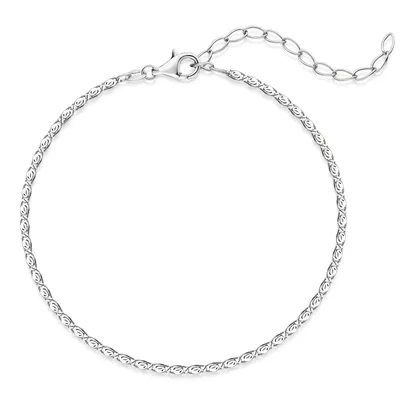 Produktbild von MATERIA by Matthias Wagner Frauen Armband Silber 925 S-Panzerkette 1,8mm dünn 18-23cm Länge verstellbar diamantiert SA-25-Silber