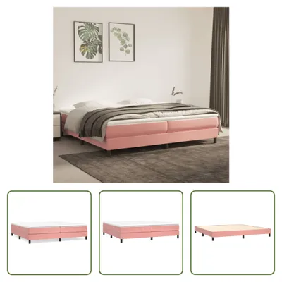 Produktbild von The Living Store Bettgestell Rosa 200x200 cm Samt