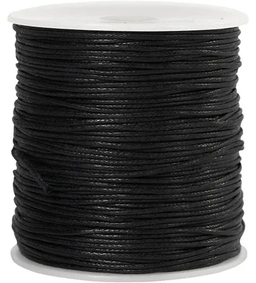 Produktbild von Baumwollschnur, Dicke 1 mm, Schwarz, 100 m/ 1 Pck [HOB-51514]