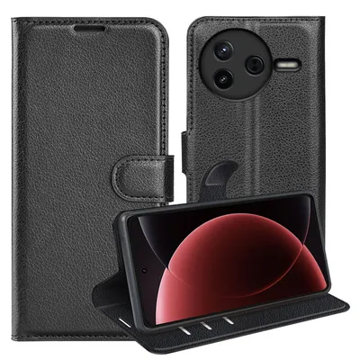 Obrázek produktu pro Pro Xiaomi Poco F7 Pro Leatherette Book Wallet Pouzdro na mobilní telefon Black