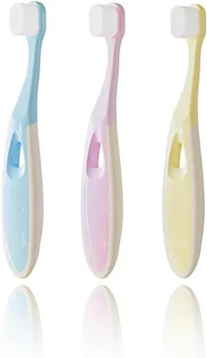 Produktbild von Famanu Babytandenborstel Set - Extra weiche Kinderborsten - 3 Stück
