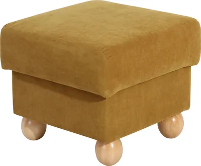 Produktbild von Max Winzer Hocker Monarch - Velourstoff mais - Maße: 54 x 54 x 48 cm