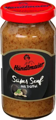 Zdjęcie produktu dla Händlmaier musztarda słodka o profilu truflowo-pikantno-słodkim słoik 200 ml