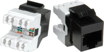 Produktbild von ROLINE Cat.5e (Class D) Keystone, RJ-45, ungeschirmt, schwarz