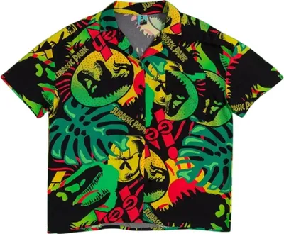 Produktbild von Jurassic Park - Hemd für Herren/Damen Uni, Button-Down-Kragen, kurzärmlig TT605 (XXL, XXL) (Bunt/Bunt)