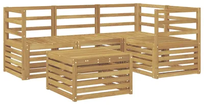 Immagine prodotto di Set divano da esterno vidaXL, 5 pezzi, bianco, 59 x 59 x 37 cm