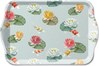 Produktbild von Tray Melamine – Tablett – 13 x 21 cm - Koi Carps – Koi Karpfen