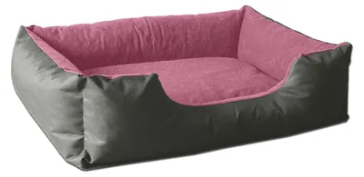 Obrázek produktu pro Pelíšek pro psy LUPI omyvatelný,(L) cca 80x65x18cm,PINK-ROCK (šedý/růžový)
