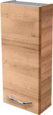 Produktbild von FACKELMANN Hängeschrank MILANO / Badschrank mit Soft-Close / Maße (B x H x T): ca. 30 x 68 x 15 cm / Schrank fürs Bad mit 1 Tür / Türanschlag frei wählbar / Korpus: Braun hell / Front: Braun hell