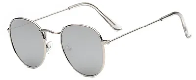 Produktbild von Runde, polarisierte Sonnenbrille mit Polygon-Design für Damen und Herren im Retro-Klassik-Vintage-Stil