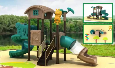 Obrázok produktu pre Záhradná hracia veža Plastová veža Detské ihrisko Zábava pre deti