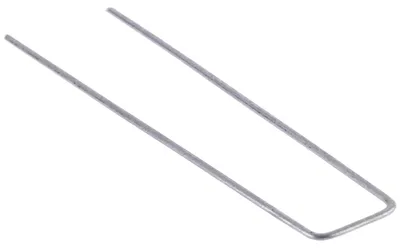 Obrázek produktu pro Zemní kotvy – U-kolíky/zemní hřebíky – 15 cm x 4 cm x 2,8 mm – pozinkovaná ocel – 50 kusů – stříbrné