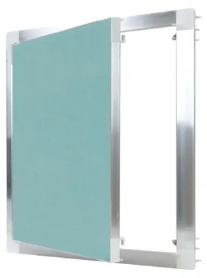 Produktbild von PROTEKTOR Revisionsklappe 40x40cm Silber Revisionstür mit 12,5mm Gipskartonplatte Einlage, mit Schnappverschluss