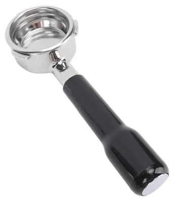 Bodenloser Siebträger 58 mm, 3 Ohren, schwarz, für Kaffeemaschine
