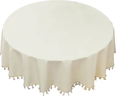Produktbild von Dekorative Tischdecke, einfarbig, schmutzabweisend, waschbar, pflegeleicht, Esstischmatte, runde Tischdecke, Ornament