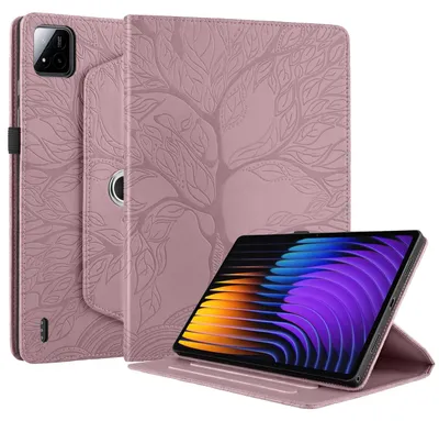 Immagine prodotto di Custodia a 360 gradi per Xiaomi Pad 8 / 8 Pro / Pad 7 / 7 Pro con motivo di alberi, rosa