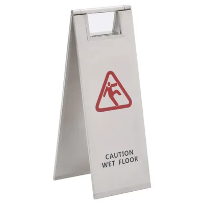 Produktbild von vidaXL Warnschild Klappbar Achtung Rutschgefahr Edelstahl