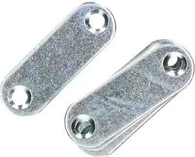 Obrázok produktu pre KOTARBAU® Sada 25 perforovaných plechov 42 x 14,5 mm strieborný pozinkovaný Plochý držiak Drevený držiak Vnútorný - vonkajší perforovaný plech Oceľový držiak Oceľový držiak Plechy