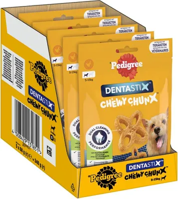 Produktbild von PEDIGREE® DENTASTIX™ CHEWY CHUNX™ Mini 5-15kg mit Huhn 5 x 68g