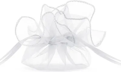 Zdjęcie produktu dla Woreczki z organzy białe 25cm 10szt - PartyDeco