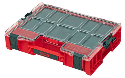 Zdjęcie produktu dla Qbrick System PRO 300 MFI RED ULTRA HD Organizer 452 x 358 x 110 mm 9 l sztaplowany IP54