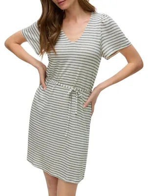 Produktbild von Vero Moda Damen T-Shirt Kleid Gina Rundhalsausschnitt ärmellos mit Kordelzug