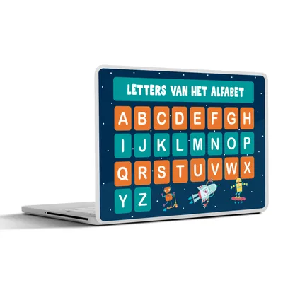 Produktbild von MuchoWow® Laptop Aufkleber Sticker Cover Kinderzimmer - Alphabet - Lernen - Jungen - Mädchen - Kinder - Kinder 40x30 cm - Laptop Dekoration - Selbstklebend