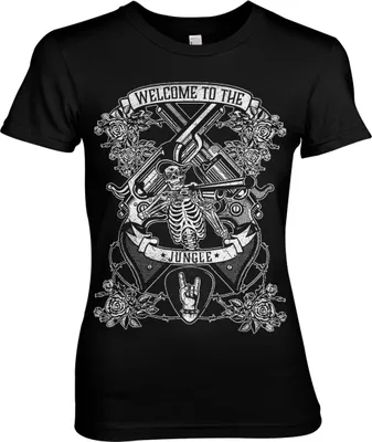 Produktbild von Welcome To The Jungle Girly Tee - Small - Black