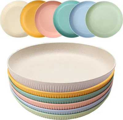 Immagine prodotto di Famanu Spaghettiborden - Set di piatti per spaghetti sostenibili e infrangibili - 4 pezzi