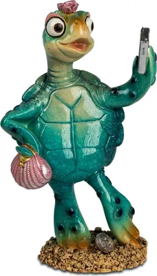 Produktbild von Dekofigur Schildkröte Henriette H. 14cm blau aus Kunststein Formano