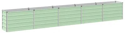 Image de Bordure de jardin surélevée, vert pastel, 400 x 40 x 55 cm