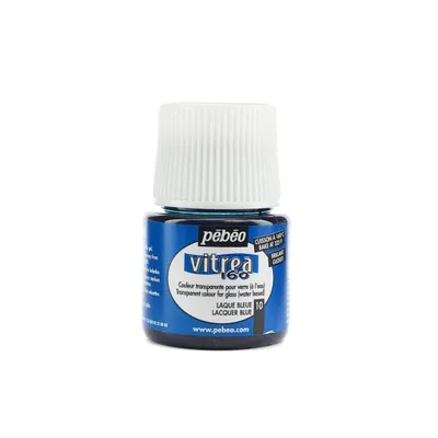 Produktbild von Pebeo Vitrea 160 Glasfarbe, 45 ml, 10 Glanzlack Blau