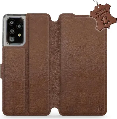 Produktbild von Echtleder Handyhülle für Galaxy A52s 5G, Mobiwear Leather, Braun