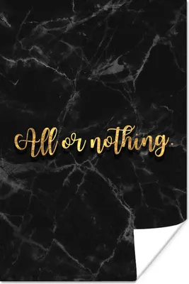 Produktbild von MuchoWow® Poster Sprichwörter - Marmor - Gold - Schwarz 40x60 cm - Plakate für die Wand - Poster Babyzimmer